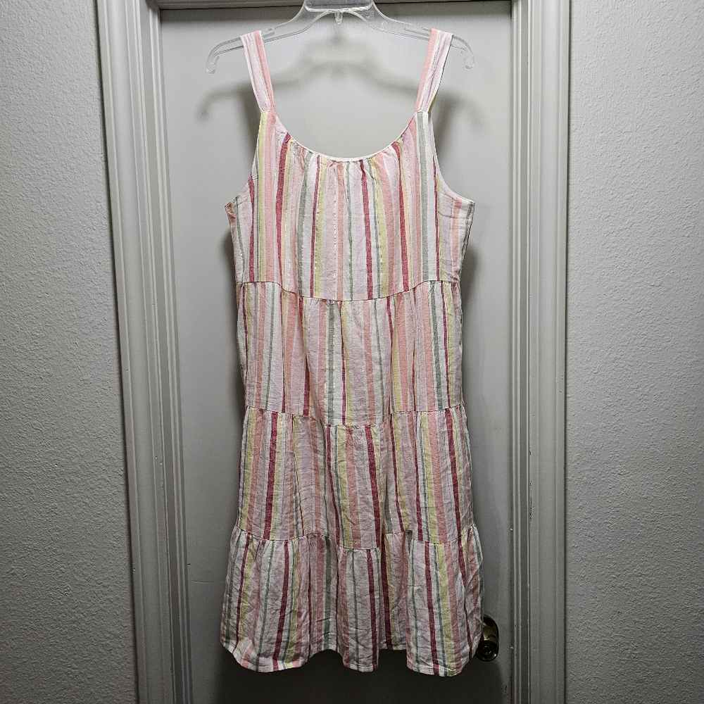 EUC - Gymboree Linen/Cotton Blend Tiered Sundress - Sz Large